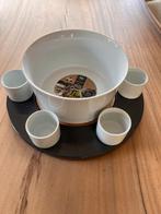 Dipschaal met 6 schaaltjes op draaiplateau, Keramiek, Ophalen of Verzenden, Effen, Schaal of Schalen