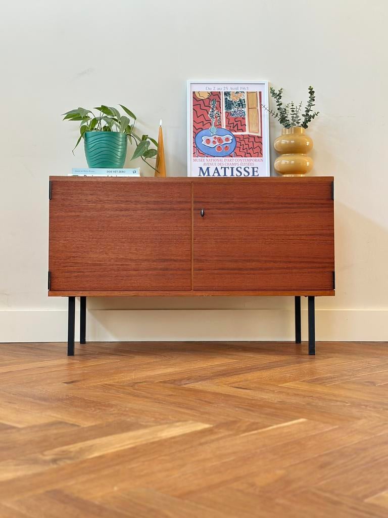 Vintage lowboard lp dressoir Rego jaren 50/60/70 wandmeubel2, Ophalen, Gebruikt, Teakhout, Vintage