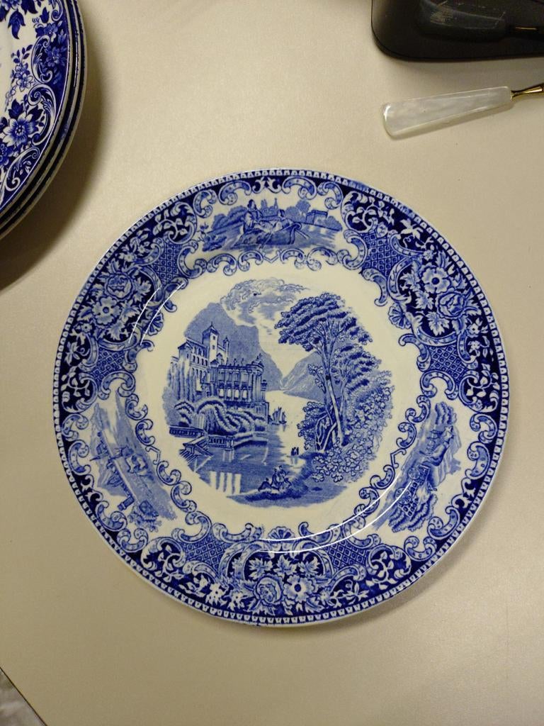 Antiek Delfts Blauw Bord, CASTILLO PETRUS REGOUT, Antiek en Kunst, Ophalen of Verzenden