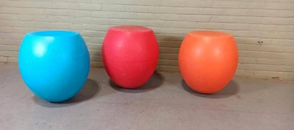 Set van 3 Tumbly krukjes, Annet Neugebauer voor de Vorm, Huis en Inrichting, Ophalen, Tweedehands, Kunststof, Tweedehands