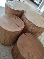 Boomstam tafel 5 delen, Huis en Inrichting, Tafels | Salontafels, Ophalen, Minder dan 50 cm, Rond, Minder dan 50 cm