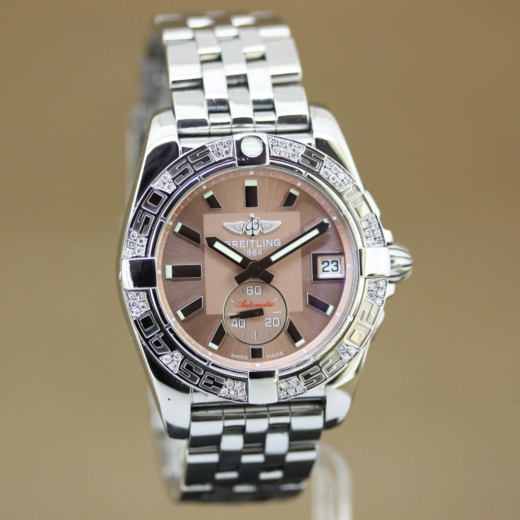Breitling Galactic 36 Diamonds Ref. A37330 Copper, Overige merken, Staal, Gebruikt, Staal