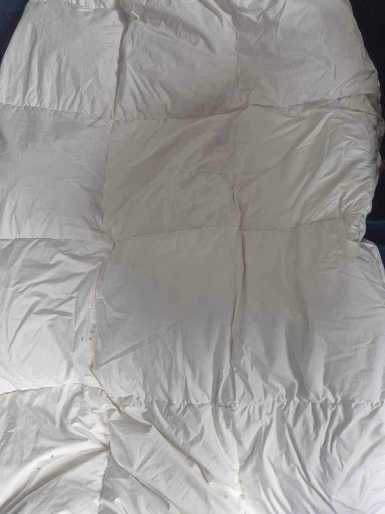 Donzen Dekbed 220 bij 240., Wit, Tweepersoons, Ophalen of Verzenden, Deken of Dekbed