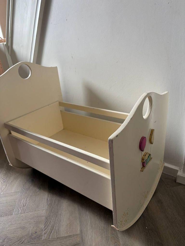 Houten poppenbed hout, Ophalen