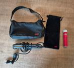 Zwarte Chi stijltang met hoes, tas en texture spray, Ophalen, Krultang of Stijltang