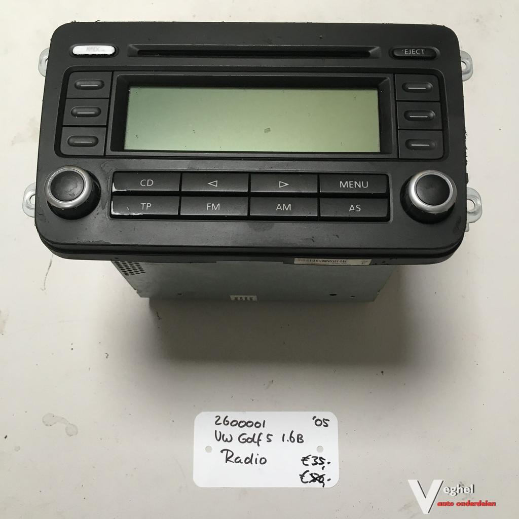 Vw Golf 5 1.6B 2005 5drs 2600001   Radiocd, Ophalen of Verzenden, -, -, -