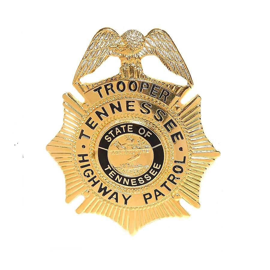 Embleem,Badge,USA,Police,Highway,Patrol,Trooper,Goud, Verzenden, Overige soorten, Amerika, Embleem of Badge