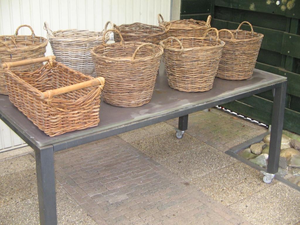 Rieten manden, Tuin en Terras, Ophalen, Gebruikt