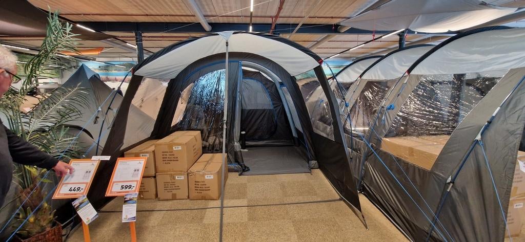 Familietent 4 persoons Indian Hills 310 Safarica met luifel, Caravans en Kamperen, Tenten, Ophalen of Verzenden, Zo goed als nieuw