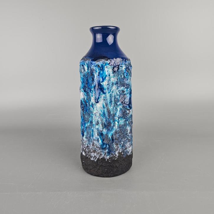 Vintage West-Duitse Fat Lava vaas. Marei 4107 blauw "Capri", Antiek en Kunst, Antiek | Vazen, Ophalen of Verzenden
