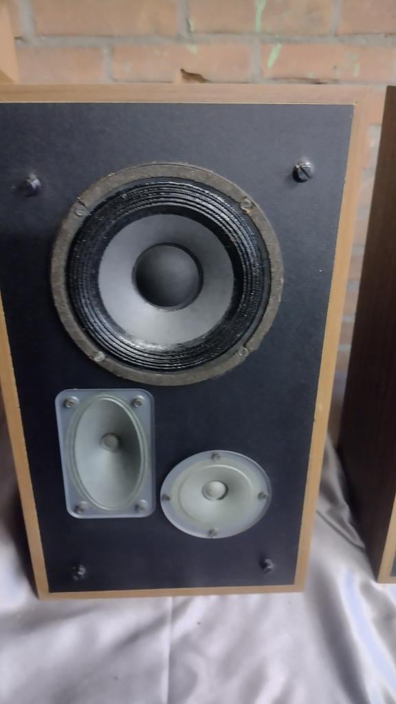 Vintage luidsprekers hi lo, Ophalen of Verzenden, Minder dan 60 watt, Front, Rear of Stereo speakers, Overige merken