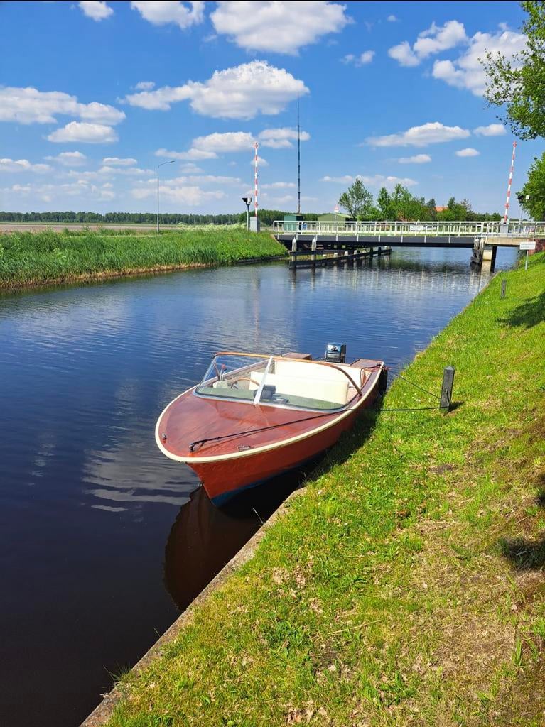 Klassieke speedboot met yamaha 25pk en trailer compleet, Ophalen, Gebruikt, Minder dan 70 pk, 3 tot 6 meter