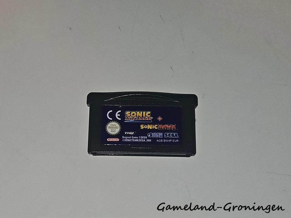 Sonic Advance + Sonic Battle (GBA), Spelcomputers en Games, Games | Nintendo Game Boy, Gebruikt, -, -, 1 speler