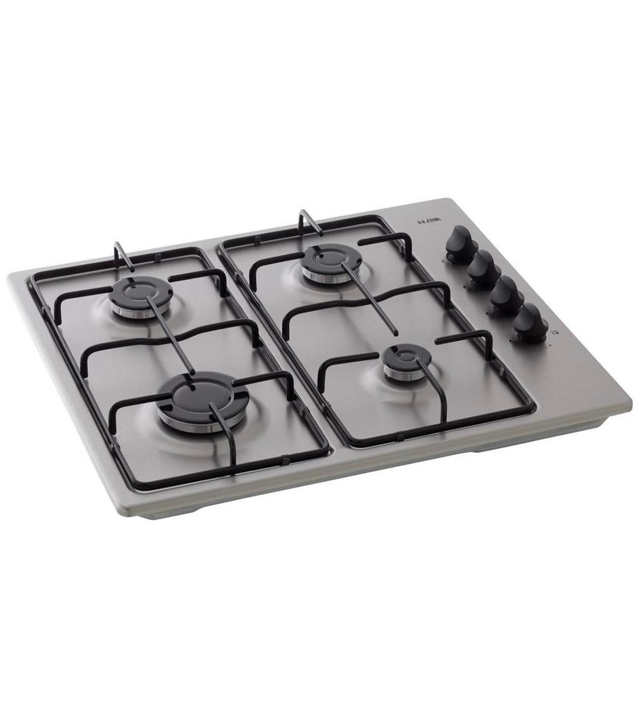 ETNA Vrijstaand Gaskookplaat - 58 cm RVS - 4 kookzones, Nieuw, Inbouw, Gas, 4 kookzones
