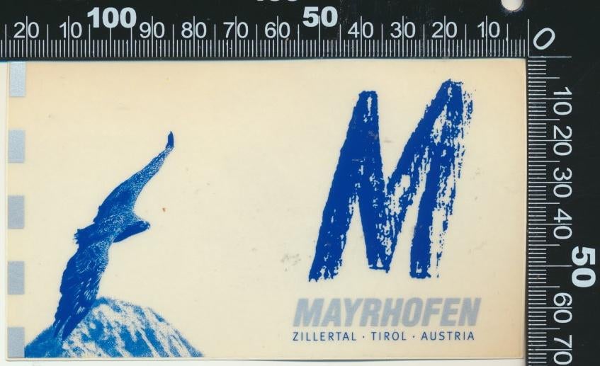 Sticker: Mayrhofen Zillertal Tirol Austria, Ophalen of Verzenden, Zo goed als nieuw, Bedrijf of Vereniging