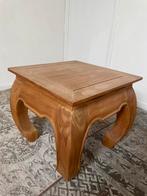 Opiumtafeltje van teakhout 50x50 en 45 hoog, Ophalen, Gebruikt, Vierkant, Teakhout