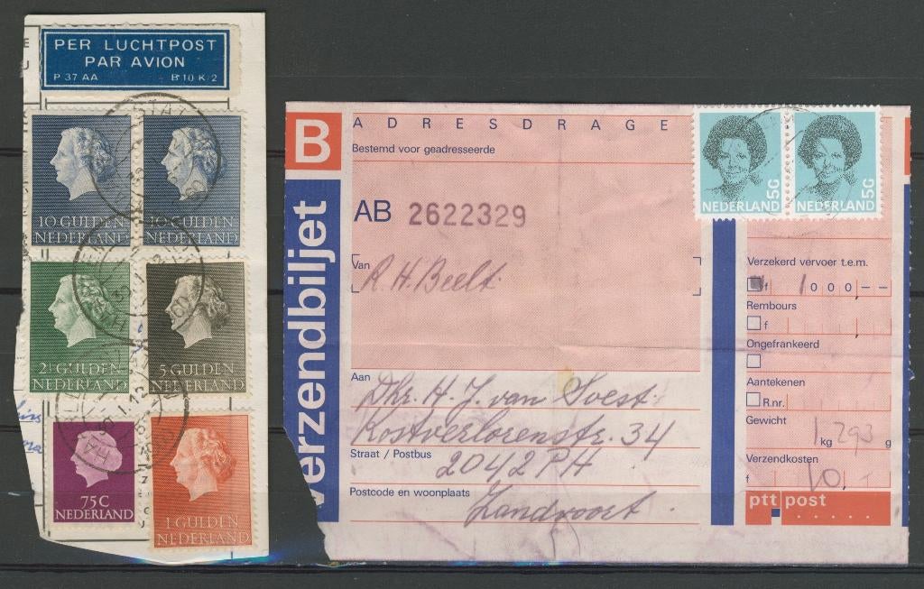 NVPH 637-638-639-640-640 1954 + 2x 5G Postzegel k-8 jdu, Postzegels en Munten, Postzegels | Nederland, Ophalen of Verzenden, Na 1940