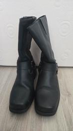 Motorlaarzen maat 42, leer, met stalen neus, Ophalen of Verzenden, Tweedehands, Dames, Laarzen