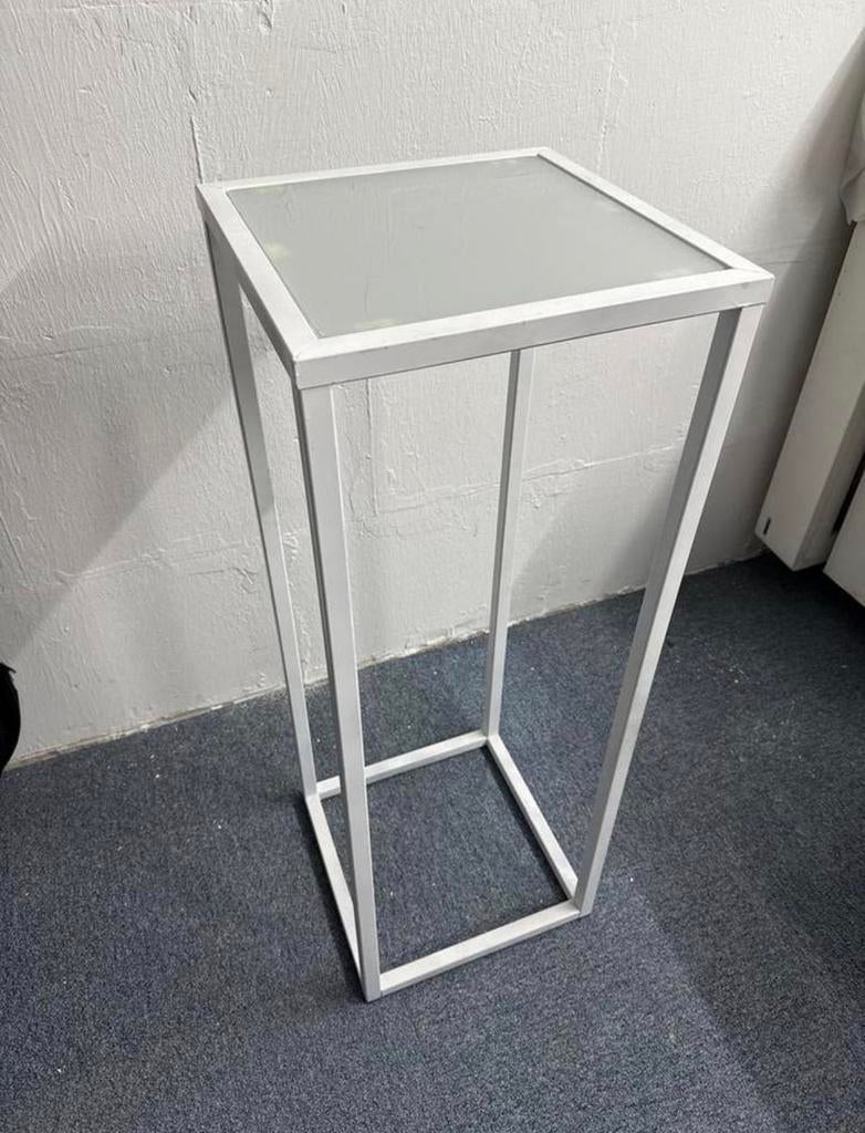 Witte Zuil Plantentafel 40x40x109 cm, Ophalen, Gebruikt