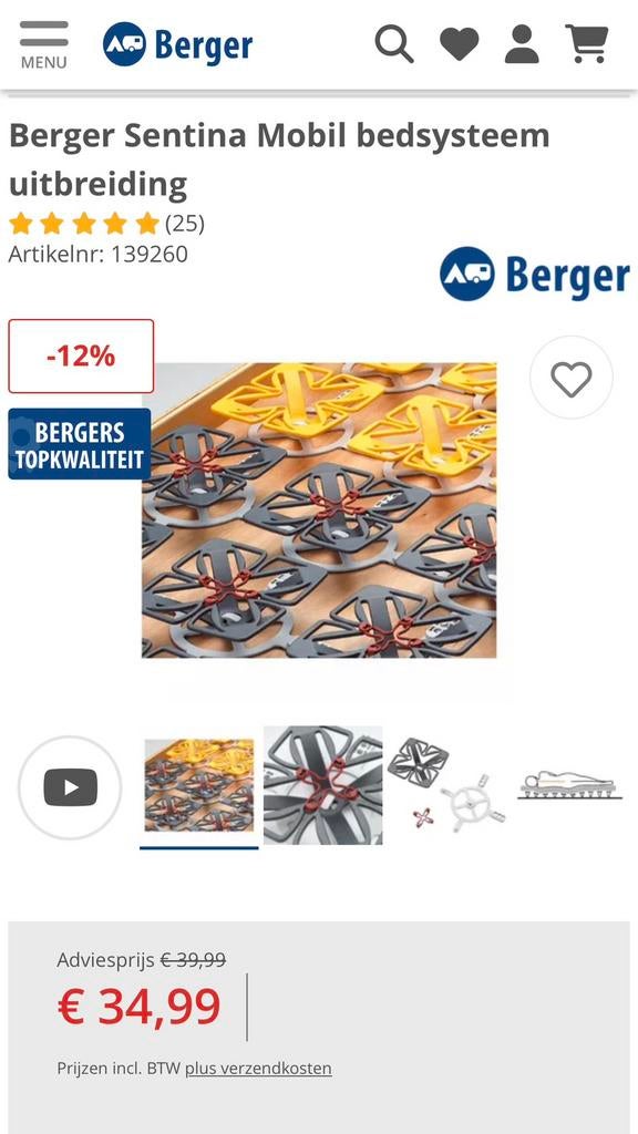 2x Sentina bedsysteem aanvulling pakket, Ophalen of Verzenden, Nieuw
