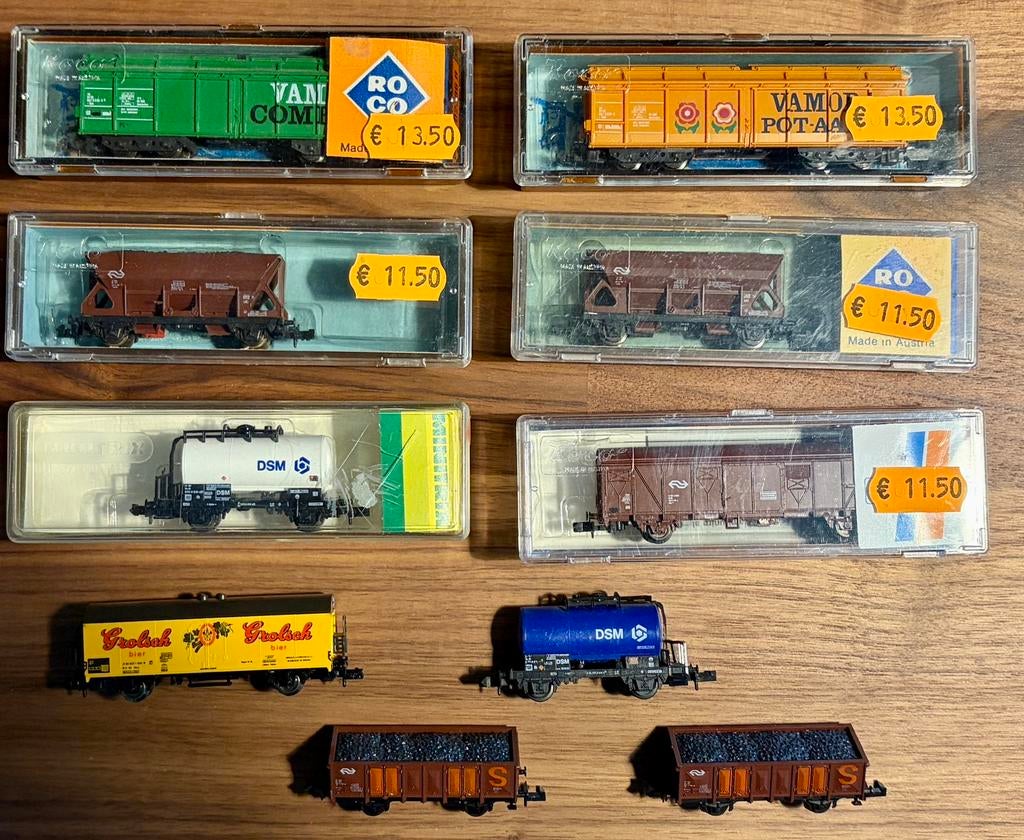 10 NS Nederlandse goederen wagons, Gelijkstroom, Locomotief, Piko, Ophalen of Verzenden