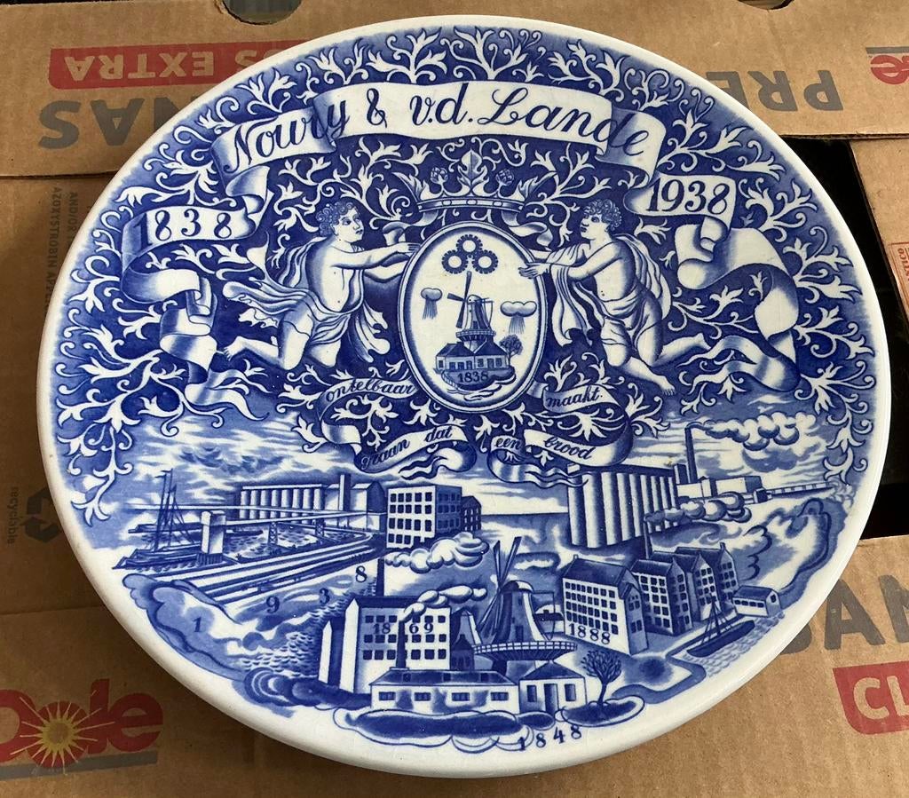 Oud wandbord Petrus Regout, Antiek en Kunst, Ophalen of Verzenden