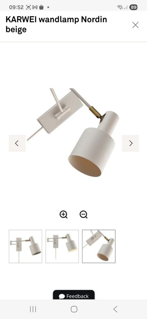 Vloer/wandlamp, Ophalen, Metaal of Aluminium