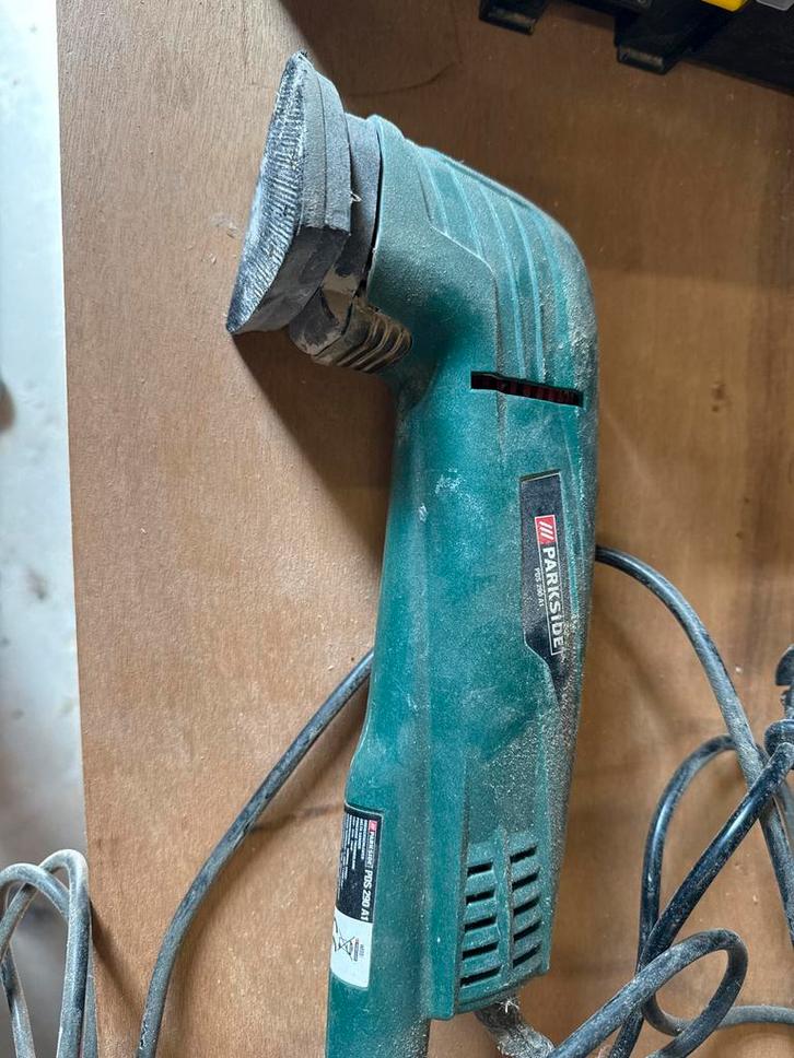 Parkside vlakschuurmachine - Gebruikt, Doe-het-zelf en Verbouw, Gereedschap | Schuurmachines, Gebruikt, Vlakschuurmachine, Minder dan 600 watt