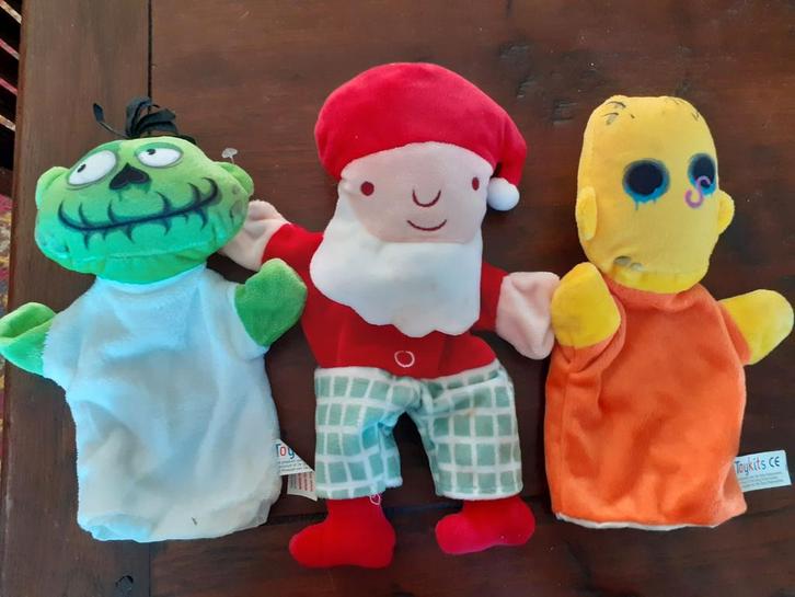 Zachte handpoppen poppenkastpoppen, Kinderen en Baby's, Speelgoed | Knuffels en Pluche, Zo goed als nieuw, Overige typen, Ophalen of Verzenden