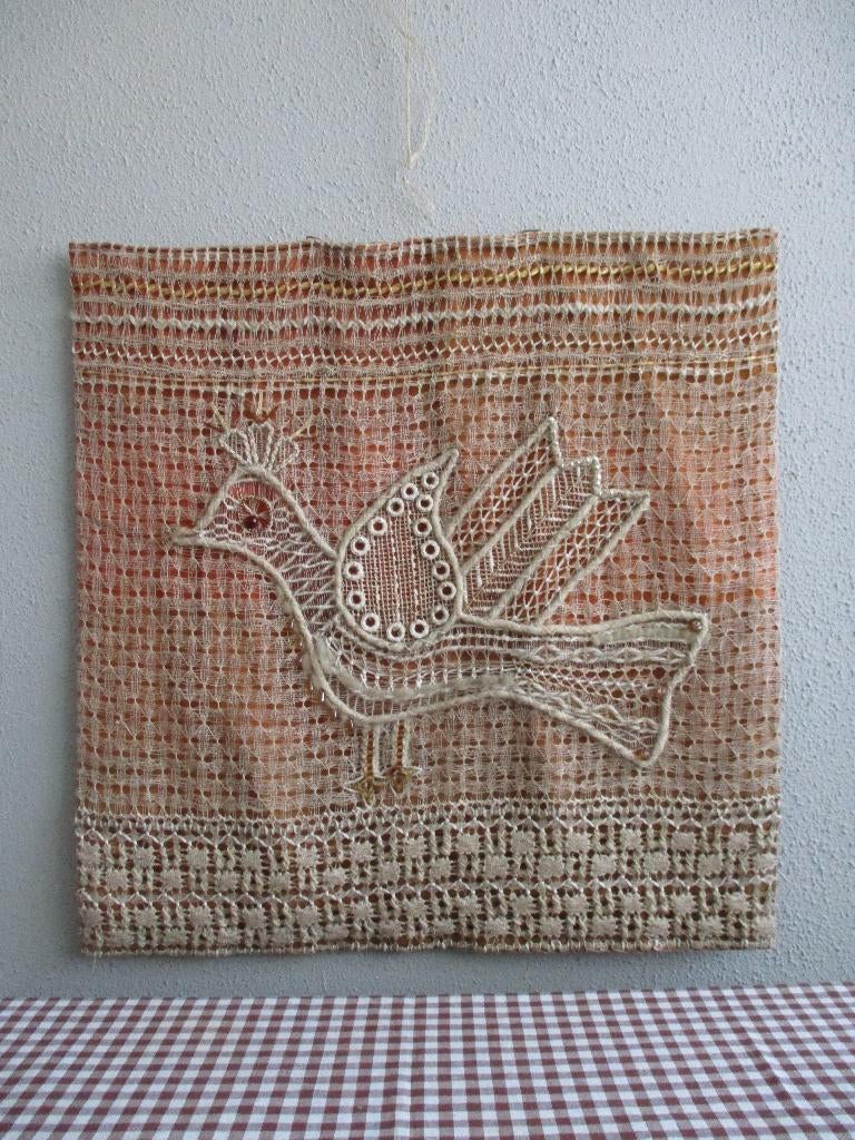 Handgemaakt Vintage Wandkleed Retro, Ophalen of Verzenden, Huis en Inrichting