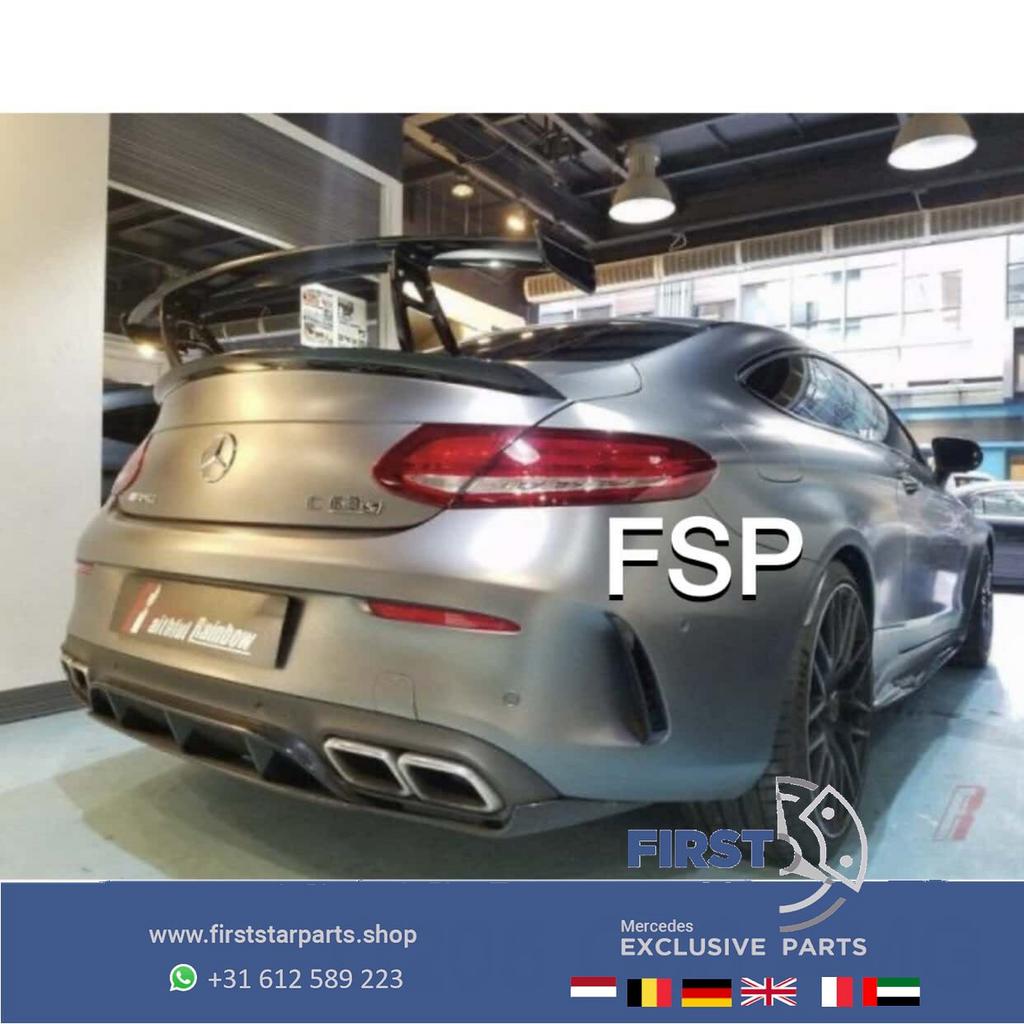 W205 C205 COUPÉ C43 C63 AMG BLACK SERIES CARBON VLEUGEL Merc, Gebruikt, Ophalen of Verzenden, Achter, -