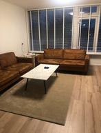 Banken Cognac kleurige 3-zits Banken, Gebruikt, Driepersoons, 75 tot 100 cm, Ophalen of Verzenden