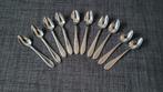 Kleine zilverkleurige lepeltjes 10 stuks, Ophalen of Verzenden, Gebruikt, Overige materialen, Los bestek
