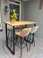 Bartafel met 4 stoelen (goede staat!), Ophalen, Zo goed als nieuw