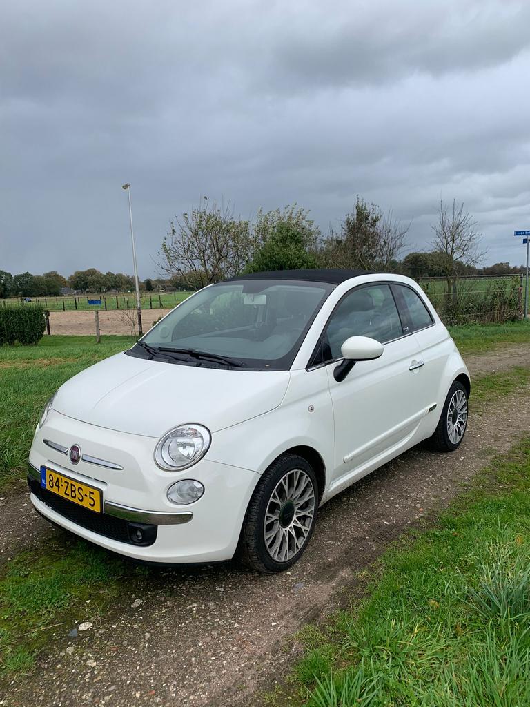 Fiat 500C 0.9 85pk Turbo Twinair 2012 Wit, Auto's, Fiat, 31 €/maand, Cabriolet, Wit, Origineel Nederlands