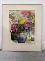 Schilderij, aquarel bloemen, Antiek en Kunst, Kunst | Schilderijen | Klassiek, Ophalen
