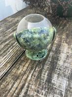 Bol voor watten schijfjes vintage groen kunsstof space age, Ophalen of Verzenden, Huis en Inrichting