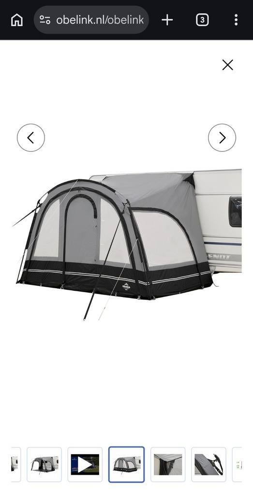 Obelink Fiesta Comfort voortent caravan zgan, Caravans en Kamperen, Caravan accessoires, Ophalen of Verzenden