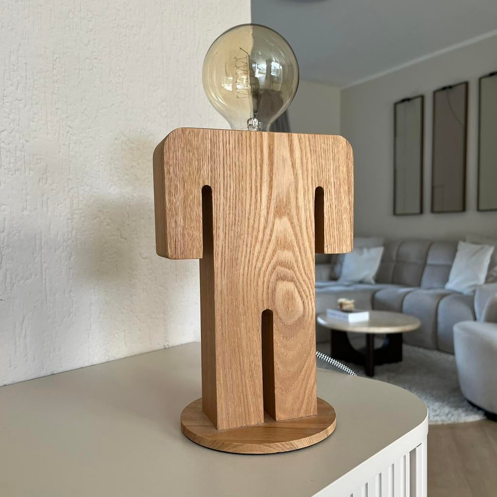 ETH adam XL design tafellamp, Ophalen of Verzenden, Zo goed als nieuw, Hout, Minder dan 50 cm