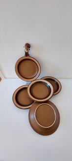 5 vintage Gerzit West-Duits aardewerk keramiek borden 22 cm, Eu, Gebruikt, Eu, Ophalen of Verzenden