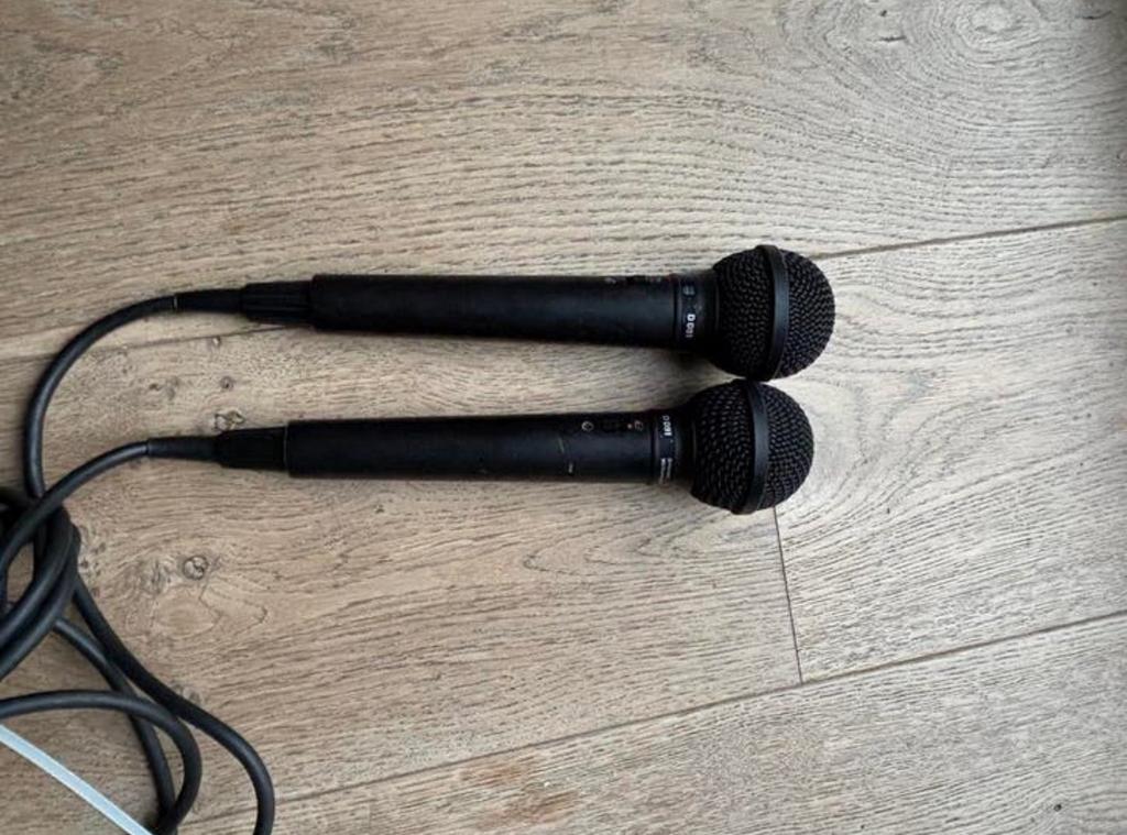 Philips d091 dynamische microfoon (2x), Muziek en Instrumenten, Microfoons, Ophalen of Verzenden, Zo goed als nieuw