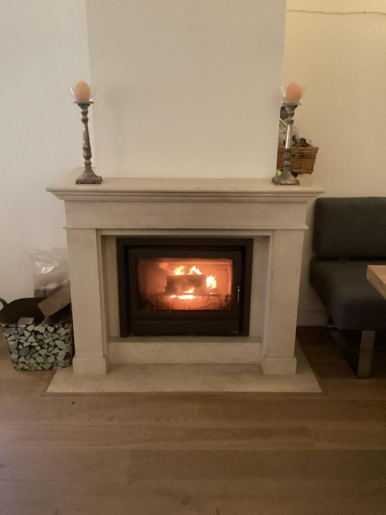 Bodart & conay inzet haard met schouw, Huis en Inrichting, Haarden, Ophalen, Zo goed als nieuw, Inbouwhaard, Houthaard