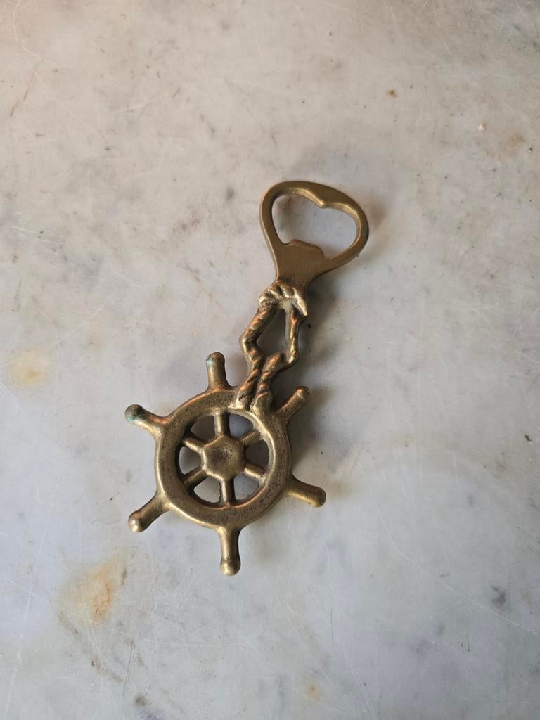 Messing flessen opener roer maritiem, Antiek en Kunst, Ophalen of Verzenden