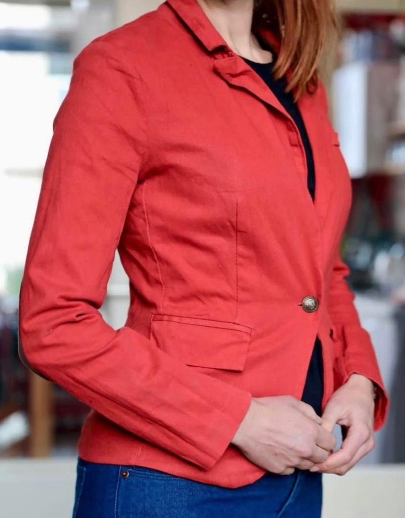 Oranje blazer mt S koningsdag, Oranje, Ophalen of Verzenden, Onbekend, Jasje