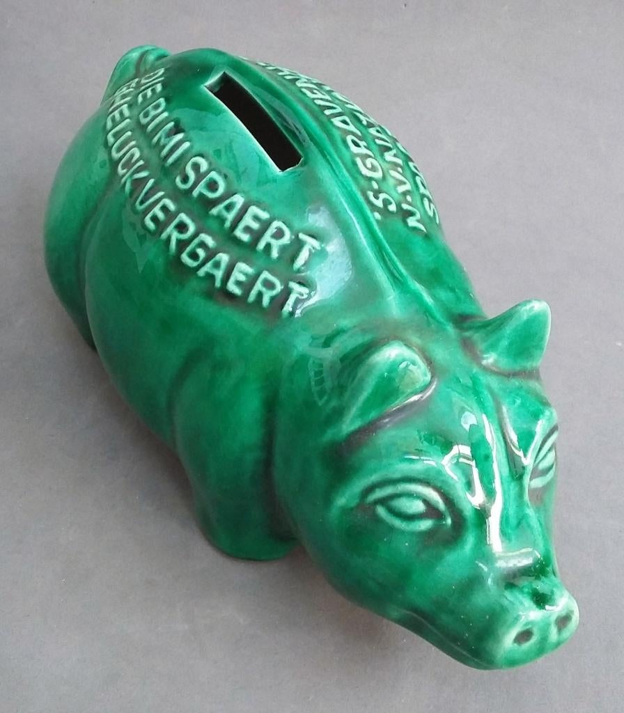 Om 1960 Spaarvarken Spaar Varken Nationaal Spaarfonds, Ophalen of Verzenden