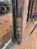 Decoratieve houten totempaal, vintage stijl, Antiek en Kunst, Ophalen of Verzenden