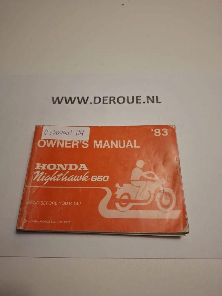 114 0WNERS MANUAL HONDA NIGHTHAWK 650 1983  USED, Ophalen of Verzenden, Honda