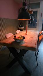 Steigerhouten eettafel 2.00 x 0.85 direct ophalen, Ophalen, Gebruikt, Beach, 200 cm of meer