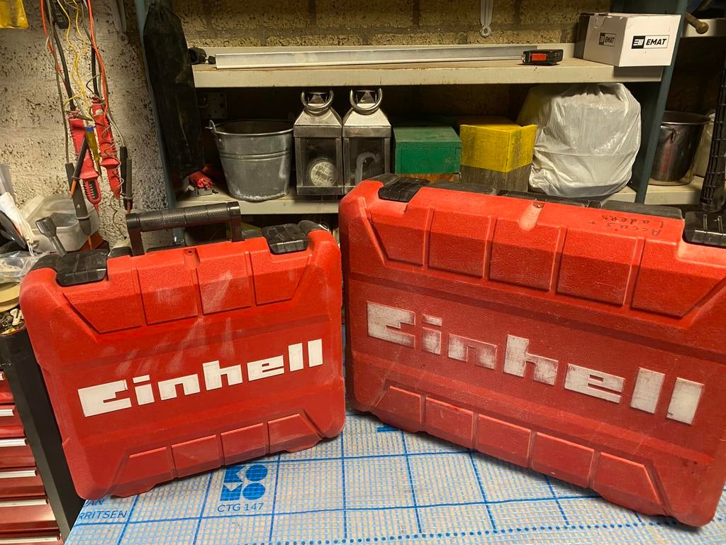 2 gereedschapskoffers van einhell, Doe-het-zelf en Verbouw, Ophalen, Gebruikt