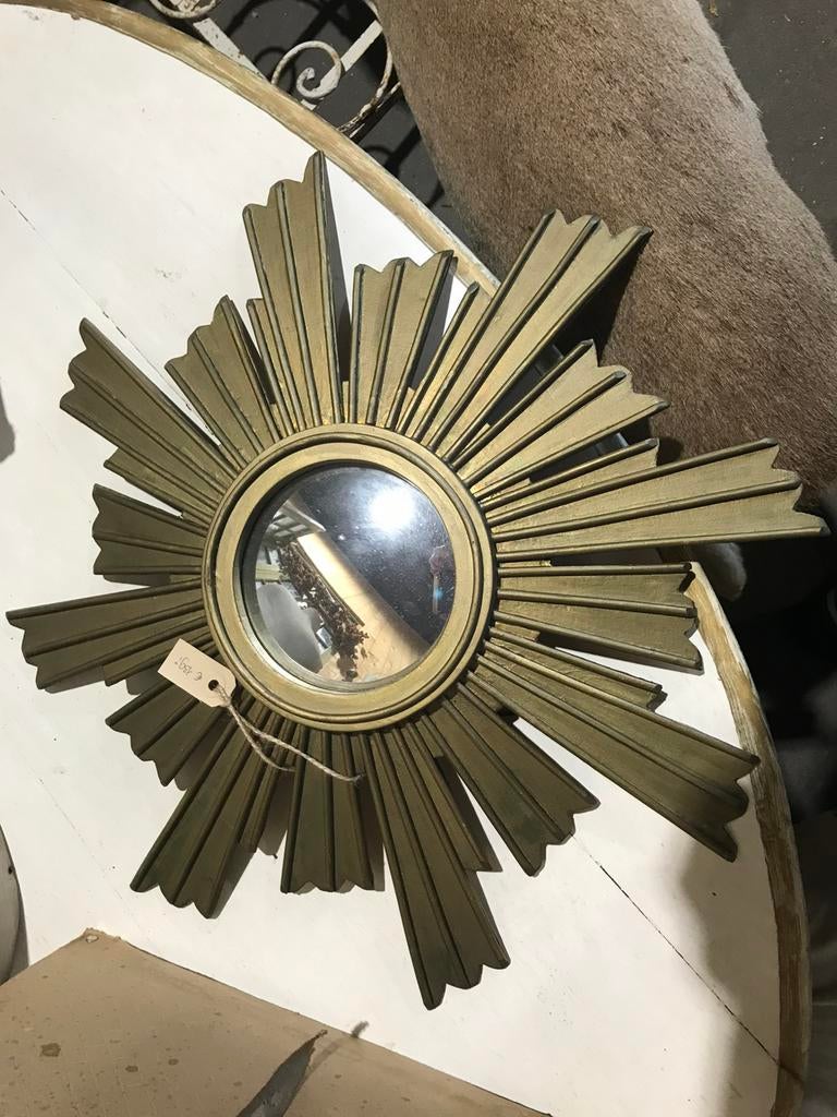 Antieke houten zonnespiegel, Antiek en Kunst, Ophalen